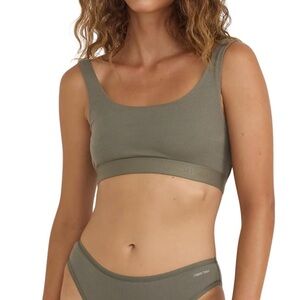 organic basics bundle of two cotton core ribbed tank bralettes